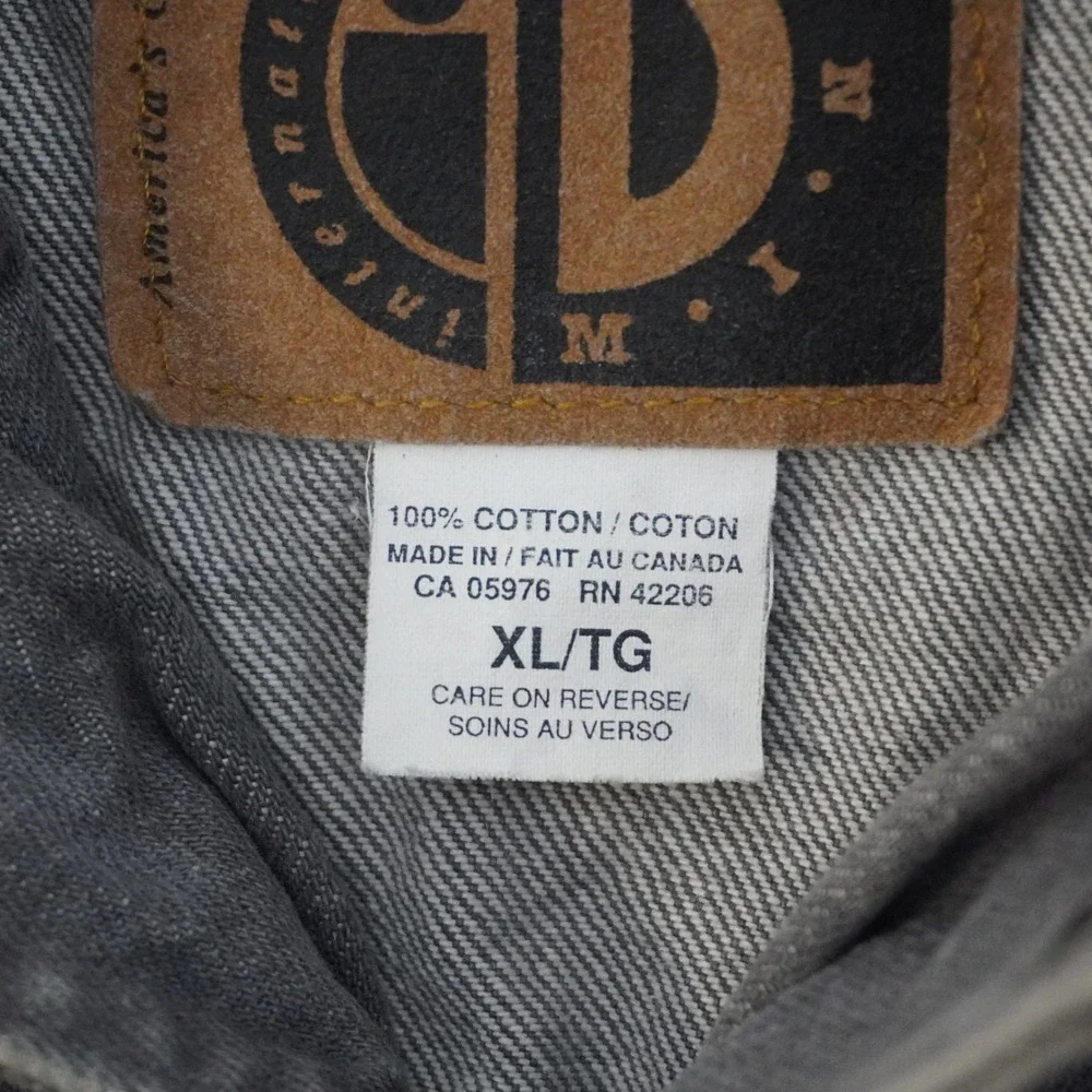 Vintage International Denim GATX Bomber Jacket Mens XL Grey Blue Two Tone Canada
